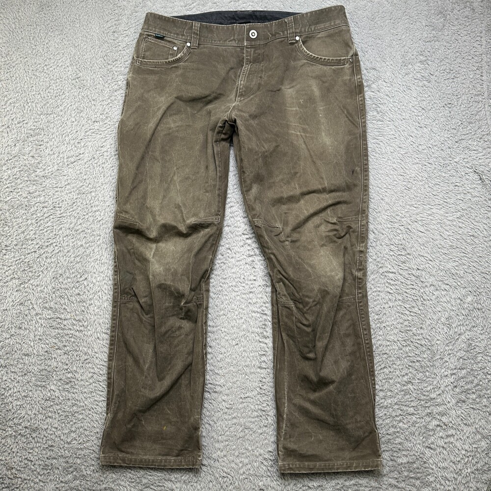 Kuhl Rydr Pants Mens 38x32 Brown Vintage Patina Dye Khaki Chore Work